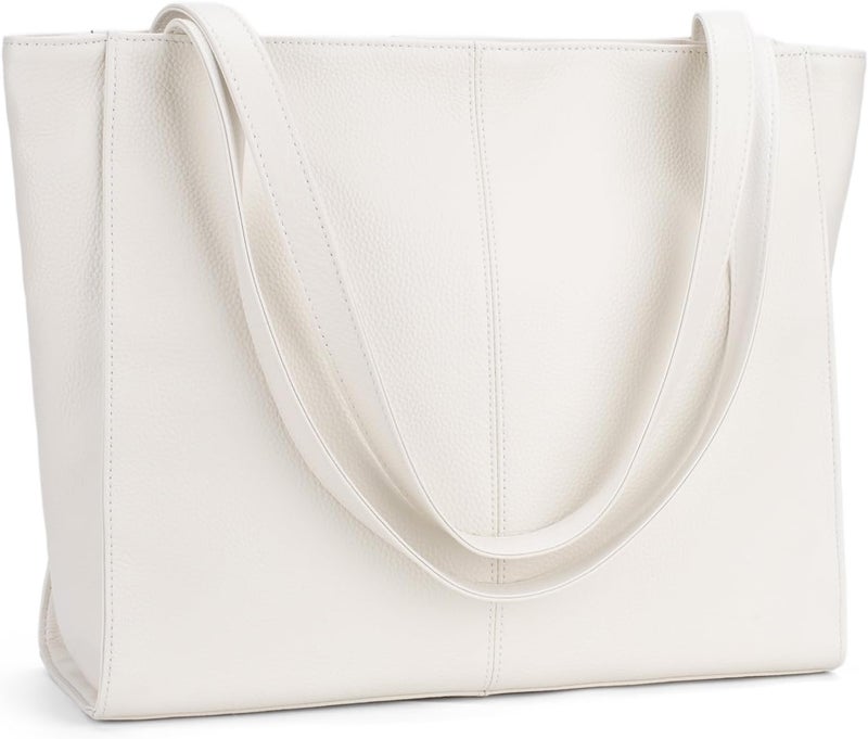 befen Genuine Leather Tote Bag for Women Work, Women's Leather Shoulder Bags Purses Satchel Handbags with Laptop Compartment - Image 1